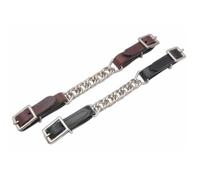 Amesbichler Reitsport AMKA 073/32A Chaîne de menton avec passants en cuir pour bridon Western équitation western