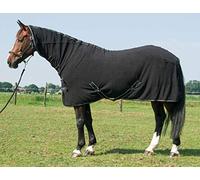 Amesbichler Reitsport Harry`s Horse Couverture polaire de qualité supérieure avec couvre-cou, noire, 145 cm, pour chevaux