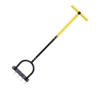 Amesor Aérateur de Pelouse - Aérateur de Sol de Jardin avec Semelle Large - Manche en T Ergonomique Scarificateur Jardin à Plateau Large pour Aménagement Paysager et Agriculture