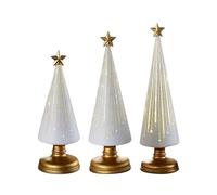 Amesor Arbre De Noël Étoilé Veilleuse Nuit,3 Pièces Ornements Arbre De Noël Résine | Décoration Saisonnière pour Salon Chambre Voiture École Bureau Action de Grâce | pour Chambre Salon Appartement