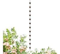 Amesor Chaîne de gouttière à Douze coupelles | Gouttière décorative Lourde à Douze Godets,Remplacement de Chaîne de Gouttière - pour Extérieur Jardin Cour Sentier Pelouse Paysage Maison