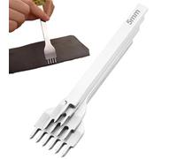 Amesor Emporte-Pièce À Dents Pour Cuir, Kit De 4 Emporte-Pièces À Dents Pour Travail Du Cuir, Outils De Maroquinerie En Acier Pour Artisans Débutants Hommes Femmes