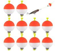 Amesor Flotteurs Pêchés Plombés, 10 Flotteurs Ovales pour Poissons Blancs, Accessoires de Pêche Bouées pour Poissons d'eau Douce