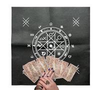 Amesor Nappe de Carte de Tarot,Nappe de Divination Tarot carrée 19,29 x 19,29 Pouces - Tapis de Cartes de Tarot de Jeu de société d'astrologie de Divination, Bloc-Notes Oracle, Usage Domestique