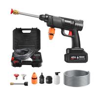 Amesor Nettoyeur Haute Pression sans Fil | Nettoyeur Haute Pression Électrique sans Fil Puissant - Portable avec Boyau de 5 mètres pour Voiture Sol Clôture Maison