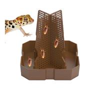 Amesor Plat d'alimentation pour Reptiles, Bol de Nourriture pour Reptiles,Plat à vis sans Fin pour réservoir de Reptiles | Plat de Proie à Insertion mutuelle, Bol pour Animaux de Compagnie lézard