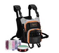 Amesor Sac Pectoral De Pêche À Gilet-Sac à Dos du pêcheur | Pack bandoulière de pêche aux mouches pour Bar, Truite, Poisson-Chat, Outils, Montage, Leurre, Appât, Randonnée, Kayak, Eau