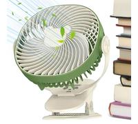 Amesor Ventilateur à Pince - Petit Clip de Ventilateur pour Rafraîchissement Personnel,Rafraîchisseur d'Air Silencieux avec Veilleuse Rechargeable 5 Vitesses pour Bureau Camping Bureau Poussette