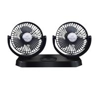 Amesor Ventilateur USB pour Voiture - Double Flux Ventilation Automobile - Appareil de Climatisation Auto Silencieux avec 3 Vitesses pour Camions Camping-Cars Maison Bureau Amis