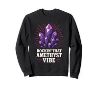 Amethyst Addict Healing Crystal Energy Witchcore Spiritual Sweatshirt