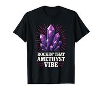 Amethyst Addict Healing Crystal Energy Witchcore Spiritual T-Shirt