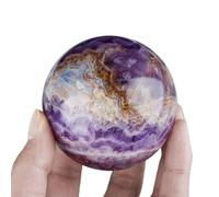 Amethyst Agate Sphere|Polished Purple Calcite Crystal Ball| Home Decoration Balls| Magic/Photography/FengShui/Witchy Gifts/and Halloween Décor,75mm