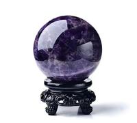 Amethyst Ball Ornaments Dream Amethyst Ball Stone Polished Home feng Shui Bureau Office Crystal Ball Ornaments,Purple,90mm