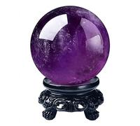 Amethyst Crystal Ball, Crystals Gemstone Home Decor Divination Magic Witchcraft Fortune Telling Quartz Stone Sphere,100mm Gemstone Stone