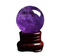 Amethyst Crystal, Gemstone Ball, Crystals and Gemstones, Rock, Gem Sphere, Wiccan Altar Table, Witchy Office Decor, Spiritual,50mm