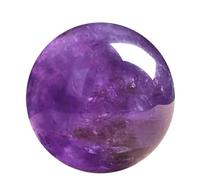 Amethyst Crystal, Gemstone Ball, Crystals and Gemstones, Rock, Gem Sphere, Wiccan Altar Table, Witchy Office Decor, Spiritual,45mm
