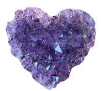 Amethyst Crystal Geode Cluster Heart Amethyst Rock Quartz Crystals Stones Raw Gemstone for Home Decor Crystal Gifts for Women,30g