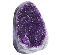 Amethyst Crystal Rock, 100-300g Geode d'améthyste naturelle, cristaux d'énergie positive et pierres de guérison pour la décoration de maisons bureau, soins personnels en santé