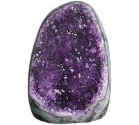 Amethyst Crystal Rock, 100-300g Géode d'améthyste naturelle unique, Crystals d'énergie positive Pierres pour la décoration de maisons de bureau