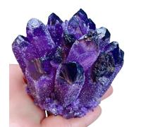 Amethyst Crystal Rock Cluster Stones Geode Display for Home Office Decoration,300-400g Gemstone Stone