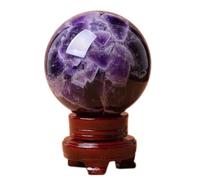 Amethyst Crystals Deep Purple Crystal Fantasy Sphere Quartz Rock for Spiritual Stones for Decor Stone,3.9"(10cm) Gemstone Stone