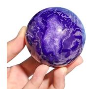 Amethyst Moss Agate Ball Quartz Crystal Sphere Figurine for Decorative, Lens Photography, Gaze Divination or Feng Shui and,4.5-5cm Gemstone Stone