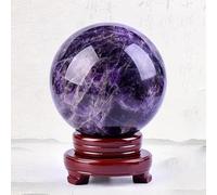 Amethyst Ornament Chinese Balls Polished Crystals Quartz Stone Crystal Divination Sphere Dream Office,Purple,19cm Gemstone Stone