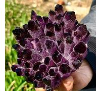 Amethyst Violet Ghost Phantom Quartz Crystal Cluster Pray Home Decor degaussing (Size : 810-900g)