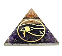 Améthyste Orgone Pyramid pour la protection contre les champs électromagnétiques et l'énergie négative - Pyramide de cristal d'améthyste naturelle (oeil d'Horus)