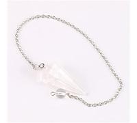 Améthyste Pierre Brute 1pc Pierre Naturelle Divination Pendule Cristal Amulette Pierre Précieuse Hexagone Énergétique Pyramide Rose Quartz Améthyste urine Collections de la maison ( Color : Transparen