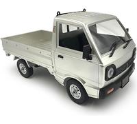 Amewi 22506 Scale Kei Truck Chariot à Plateforme télécommandé 1:10 2WD, RTR, jusqu'à 25 km/h, extérieur, à partir de 6 Ans Argenté/Gris