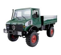 Amewi Camion radiocommandé Unimog Basic 22632 – 1:12 électrique, vert, prêt à fonctionner (RtR)