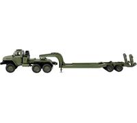 Amewi Ural B36 Camion Militaire 6WD avec Camion Bas RC télécommandé 1:16 RTR, Vert