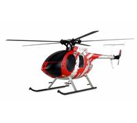 Amewi Hélicoptère civil AFX MD500E sans balais 4 canaux 325 mm 6G RTF Rouge/argenté
