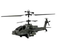 Apache AH-64 Hélicoptère coaxial 3,5 canaux RTF avec télécommande, Batterie, câble de Charge, 250 mm, Vert foncé