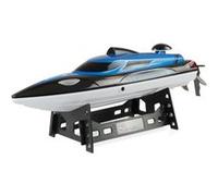 Amewi 26093 Blue Barracuda V2 Mini Bateau 2,4 GHz RTR, Interrupteur de sécurité, Double Couvercle, Noir/Bleu