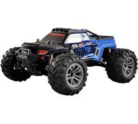 Amewi Daphoenodon bleu brushed 1:12 Auto RC électrique Monstertruck 4 roues motrices (4WD) prêt à fonctionner (RtR) 2,4 GHz avec accu et chargeur, avec effet