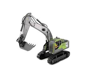 Amewi G071E Pelleteuse à chaîne télécommandée 1:18 RTR télécommandée pour Enfants de 8 Ans, Anthracite/Vert