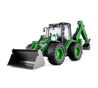 Amewi G1401E - Chargeuse Pelleteuse télécommandée 1:14 RTR - Vert - 2 en 1 - pour Enfants de 8 Ans
