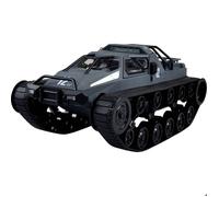 Amewi Voiture RC 1:12 à chenilles – Électrique 2,4 GHz RtR gris/bleu accu+chargeur
