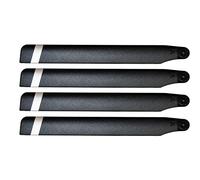 Amewi Lot de 4 pales de rotor principal RC AFX-105, FM BO-105, Modster Bo-105