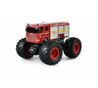 Amewi Monster 22481 Camion de Pompiers télécommandé 1:18 avec éclairage LED Rouge