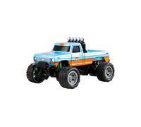 Amewi Monster Truck Die Cast 1:64 RTR Bleu/Orange, avec télécommande Pistolet