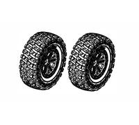 AMEWI Robot Roues Complètes 1:10 Jante Gris, Bead Lock Bagues Orange, 2 Pièce /