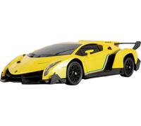 Amewi Veneno Drift Car jaune brushed 1:18 Auto RC électrique Drift 4 roues motrices (4WD) prêt à fonctionner (RtR) 2,4 GHz avec accu et câble de charge, kit