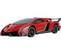 Amewi Veneno Drift Car rouge brushed 1:18 Auto RC électrique Drift 4 roues motrices (4WD) prêt à fonctionner (RtR) 2,4 GHz avec accu et câble de charge, kit
