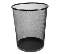 Amex Mebobe Corbeille de bureau en maille métallique - Poubelle de bureau - Poubelle pour bureau, école, chambre d'enfant - Finition de qualité - Taille pratique - Poubelle - Argent - 29,5 x 34,5 cm