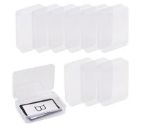 Amexo 10 Pièces de Petite Boîte de Rangement Mini Organisateur en Plastique Transparent Boite Rangement Carte Boîte de Rangement Conteneurs pour Petits Objets et Autres Projets