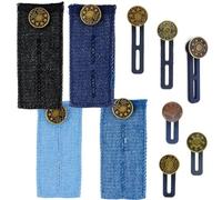 Amexo 10 Pièces Rallonge Bouton Pantalon, Boutons Jean Bouton de Jean Réglable Rallonges de Taille Élastiques pour Pregnancy Men Women Trousers Pants Slacks Skirts