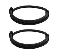Amexo 2 pièces Bracelet homme, 1 paire bracelet tressé homme noir, Simple décontracté bracelet couple Tressé Réglable pour vie quotidienne et à l'extérieur (boucle de corde)